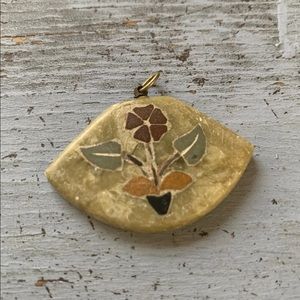 Vintage Carved Marble Pendant